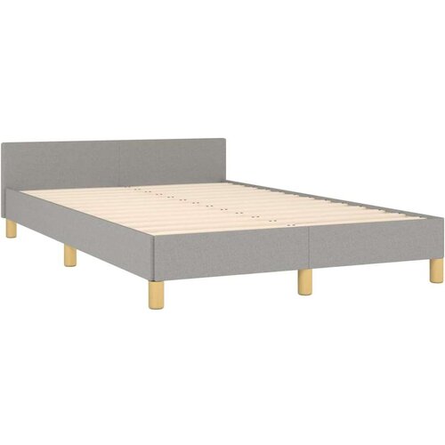 vidaXL Posteljni okvir z vzglavjem svetlo siv 120x190 cm tkanina Cene