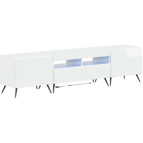  5-dijelni LED TV ormarić Bijela visokog sjaja Konstruirano drvo - Bijela visokog sjaja 81 cm Cene