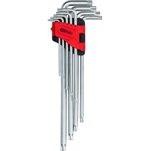 Ks Tools Komplet kotnih ključev XL, Torx z izvrtino na čelni strani, 9 kosov Slike