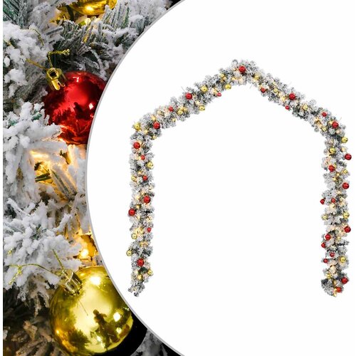 vidaXL Božična girlanda z gumbi in LED lučkami Zelena 10 m PVC, (22156962) Cene