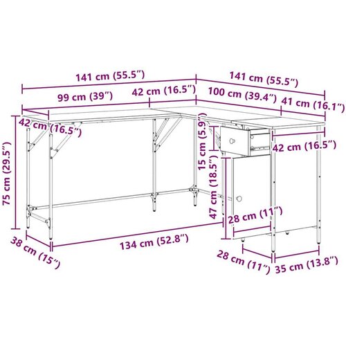 VidaXL Stol Staro drvo 141 x 141 x 75 cm Konstruirano drvo Slike