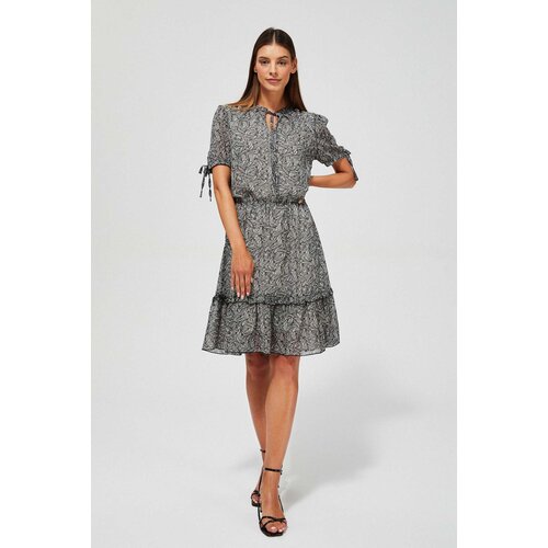 Marisse Printed Dress L-Su-3454 Beige Slike