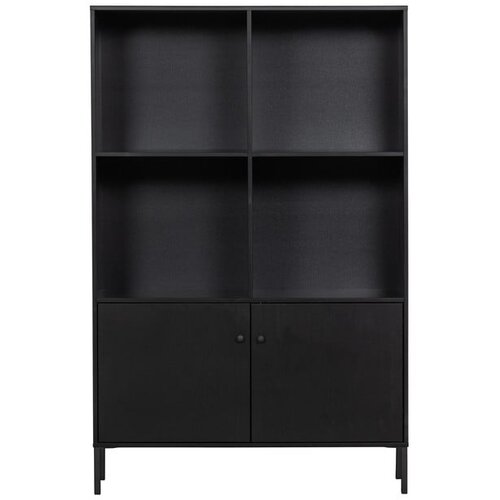 WOOOD Črn regal iz masivnega bora 107x160 cm Xam – Cene