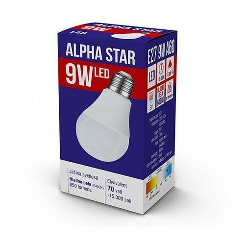 Alpha Star E27 9W 850LM 6.400K 15.000H sijalica ( E279ASC/Z ) Slike