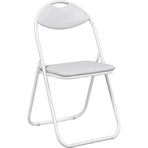  Sklopiva stolica 8 pcs Bijeli 48 x 43 5 x 81 cm Lažna koža - Bijeli 8 Slike