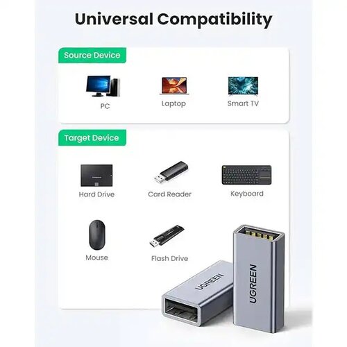 Ugreen us381 usb 3.0 žensko-ženski adapter sa aluminijumskim kućištem ( 20119 ) Cene