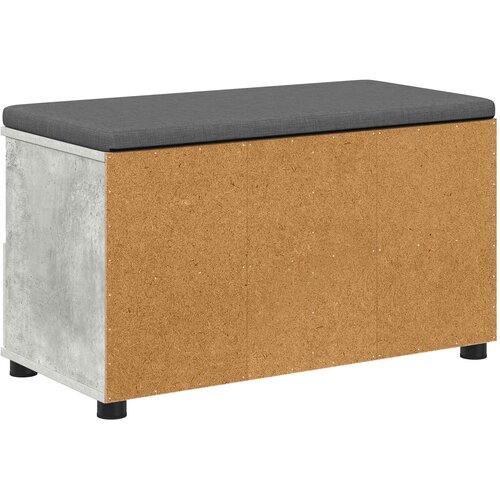  Klupa za hodnik s jastukom Betonsko Siva 80 x 38 x 46 cm Slike
