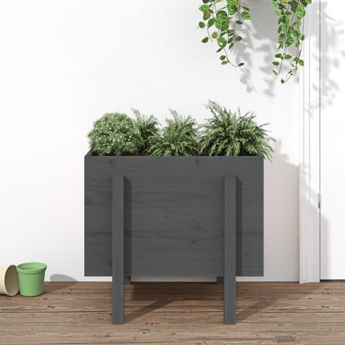 vidaXL Vrtna sadilica siva 62 x 50 x 57 cm od masivne borovine Cijene