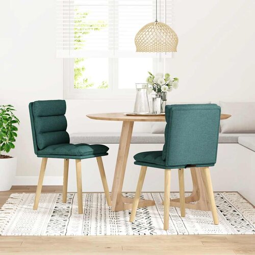 Maison Chic Jedilni stoli - Vzorci stoli 2 kosa temno zeleno blago A557, (22031733) Slike