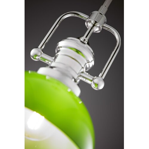 Jupiter 2071 - Luster na &amp;scaron;tapu PLATINO 1xE27/15W/230V zelena/sjajni hrom Slike