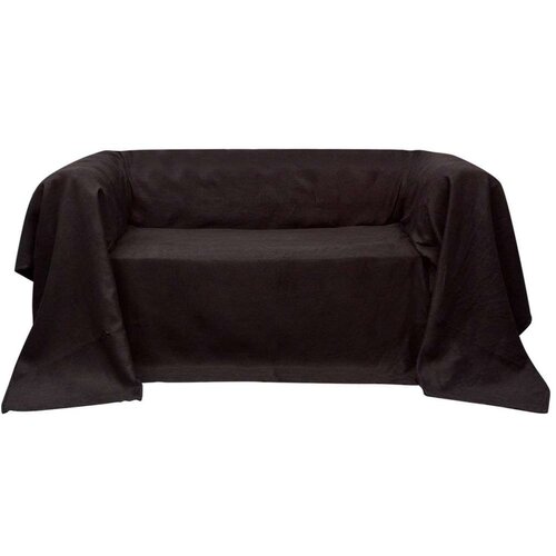 vidaXL Prekrivač za Kauč Mikro-fiber Smeđi 140 x 210 cm Cene