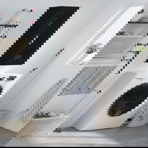 VidaXL Zidni ormarić crni 34,5 x 34 x 90 cm Slike