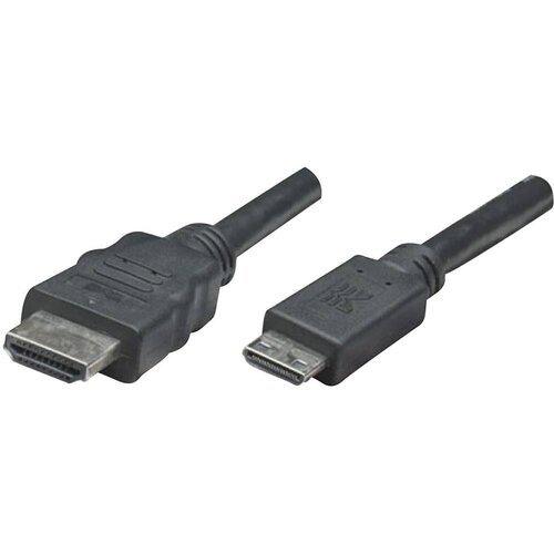 Manhattan HDMI priključni kabel [1x HDMI-utikač <=> 1x HDMI-utikačC mini] 1,80m, crn Cijene