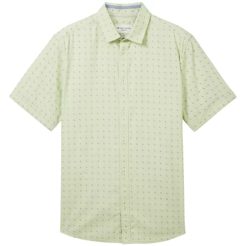 Tom Tailor Košulja pastelno zelena / crna / bijela