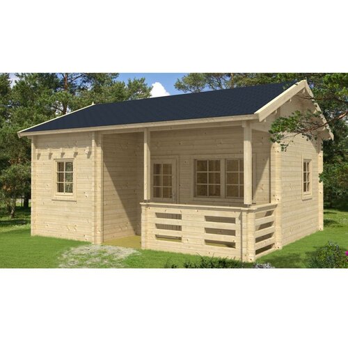 Male kuće Drvena kuća FALUN B with Sleeping Loft 595 &times; 500 cm sa &scaron;indrom Cijene