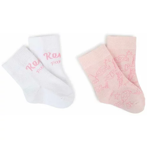 Kenzo Kids Nogavice za dojenčka 2-pack roza barva