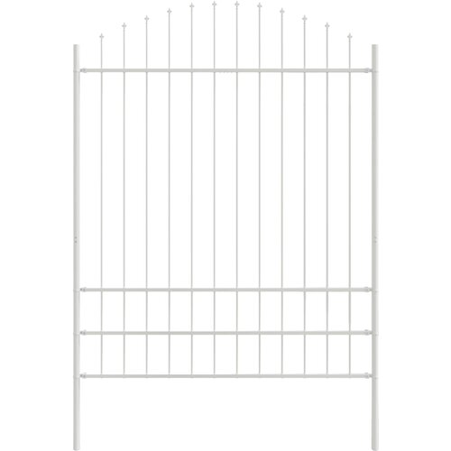  Vrtna Ograda 6 pcs Bijelo 170 x 225 cm Čelik s prahom premazan Slike