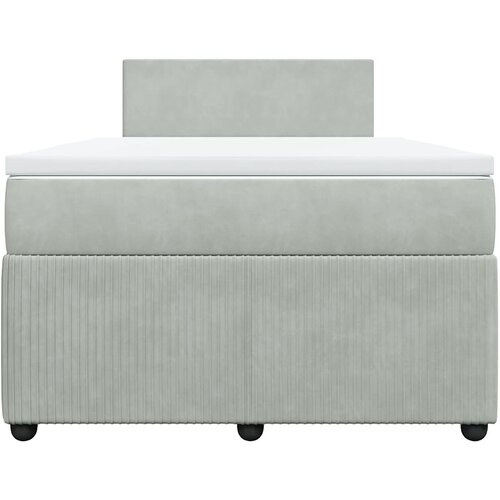 Box spring krevet s madracem svjetlosivi 120x200 cm bar&amp;scaron;unasti Slike