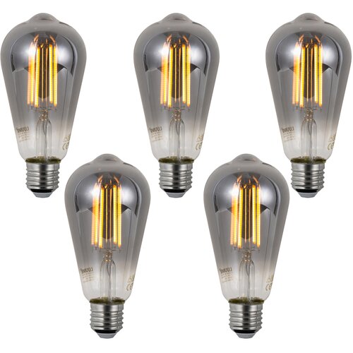 LUUMR Komplet 5 Pametne zatemljive LED žarnice E27 ST64 dimljene 4,9 W 150 lm 1800 K Cene