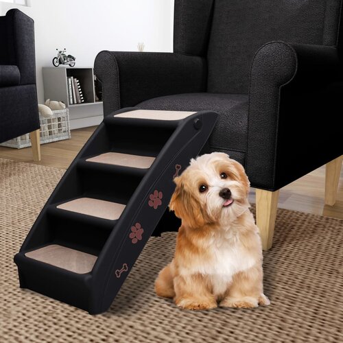 vidaXL sklopive stepenice za pse crne 62 x 40 x 49,5 cm Cijene