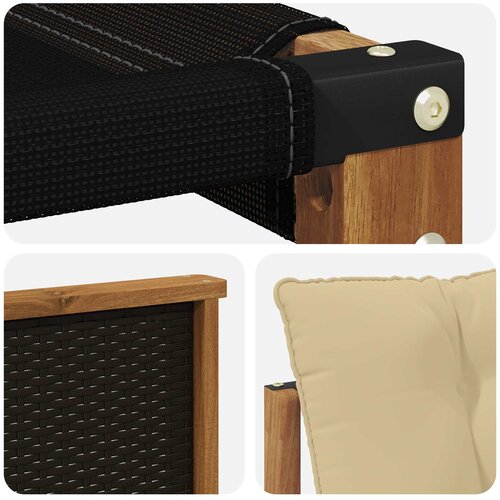  Set vanjskih sofa 6 kom. Prirodna i bež Smeđa 302 x 124,5 x 73 cm Slike