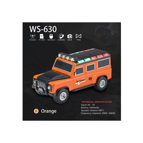  Zvucnik bluetooth WS-630 auto narandzasti Cene