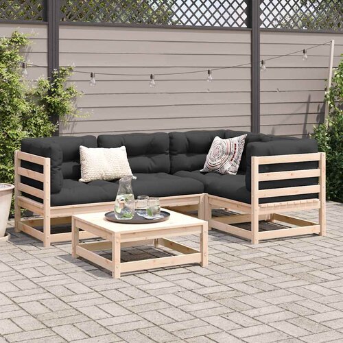  5-dijelni set vrtnih sofa od masivne borovine Slike