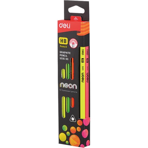 Deli Grafitne olovke Neon EU51600, HB, 12 komada Slike