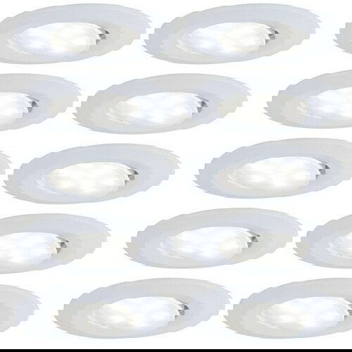 PAULMANN Set ugradbenih LED svjetiljki Calla (6 W, &amp;Oslash; x V: 9 cm x 5 mm, Bijela, 10 Kom., Neutralno bijelo) Slike