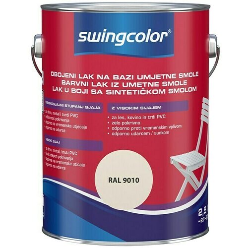 SWINGCOLOR Barvni lak (2,5 l, bela barva, visoki sijaj) Cene