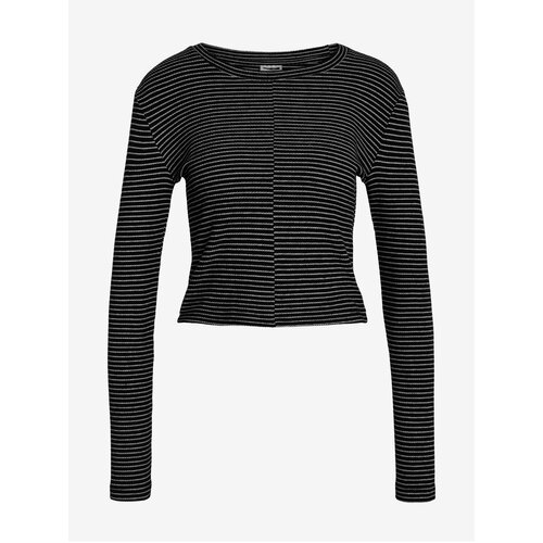 Noisy May Black Women's Striped Long Sleeve T-Shirt Posy - Women Slike