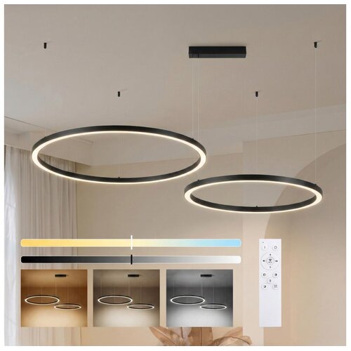  Brilagi - LED prigu&scaron;iva luster na sajli PORTOFINO LED/98W/230V crna + daljinski upravljač Cene