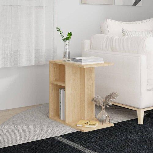 Furnova Stranska mizica sonoma hrast 50x30x50 cm iverna plo&amp;scaron;ča, (21914152) Slike