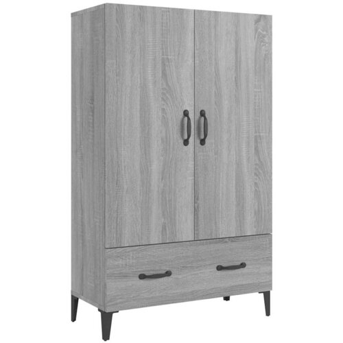  Visoka komoda boja hrasta sonome 70x31x115 cm konstruirano drvo Siva Slike