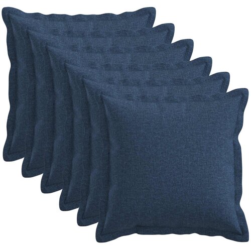  Presvlaka za jastuk 6 pcs HOUTEN Plava 45 x 45 cm Umjetni lan Cijene