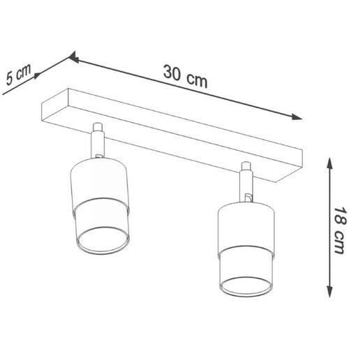  Sollux SL.1070 - Spot svetlo NERO 2xGU10/40W/230V crna/zlatna Slike