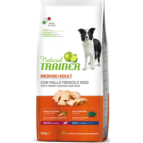 Trainer Natural Dog Trainer Natural Medium piletina, riža i aloe vera - Ekonomično pakiranje: 2 x 12 kg