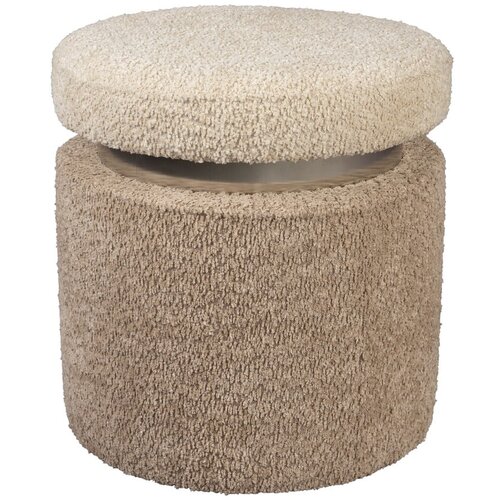 Dutchbone Bež tabure iz tkanine boucl&amp;eacute; Sen &amp;ndash; Slike