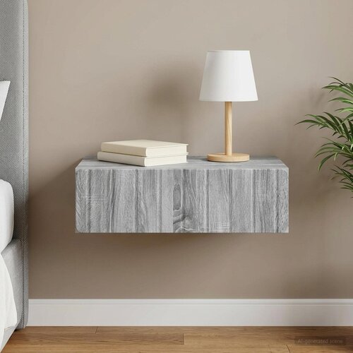Stolna montirana na zid Siva sonoma 59 x 34,5 x 17 cm Cijene