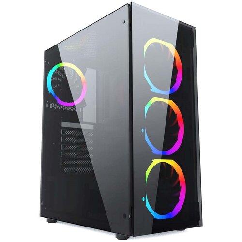 Gembird CCC-FC-1500RGB computer case Midi Tower Black, Transparent Cijene