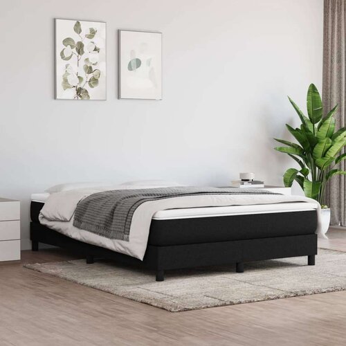  S oprugama i madracem crni 140 x 190 cm od tkanine Slike