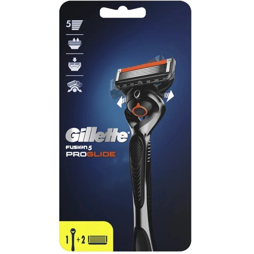 Gillette muški brijač sa 2 patrone proglide flexball manual crni Slike
