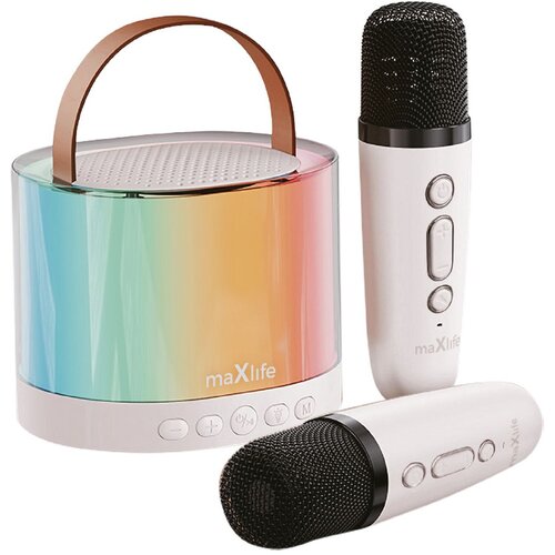 Maxlife 2x Mikrofon z Bluetooth zvočnikom MXKS-200, bel Cene