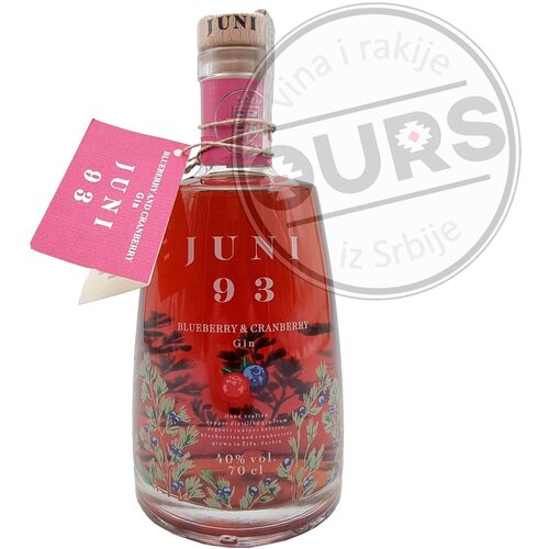 JUNI 93 gin blueberry &amp;amp; cranberry 0,7L Slike
