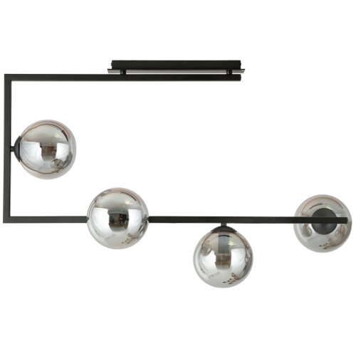  Luster na &amp;scaron;ipci SOMA 4xE14/10W/230V crna/siva Slike