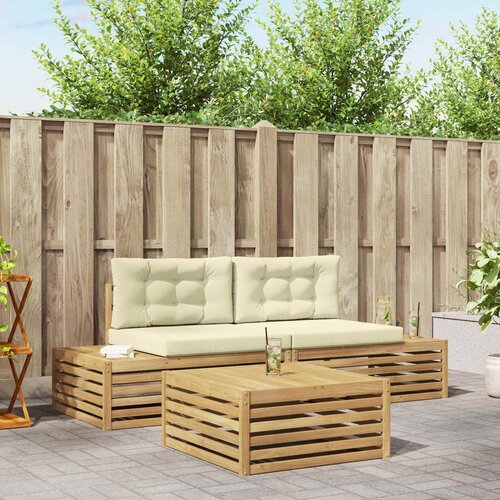 4 pcs Set vanjskih sofa Bijela Slike