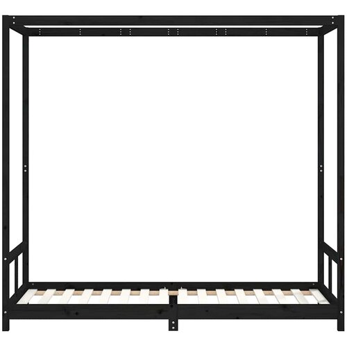  Okvir za dječji krevet crni 80 x 200 cm od masivne borovine Slike