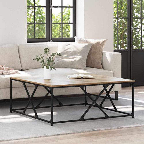 vidaXL Klubska miza artisan hrast 100 x 100 x 40 cm Konstruiran les Cene