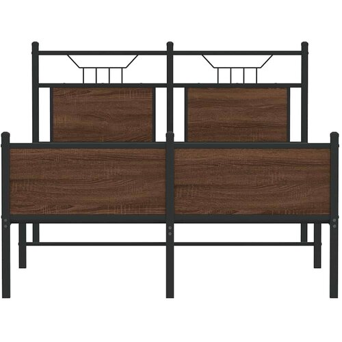 VidaXL Okvir kreveta bez madraca smeđa boja hrasta 120 x 200 cm drveni Slike