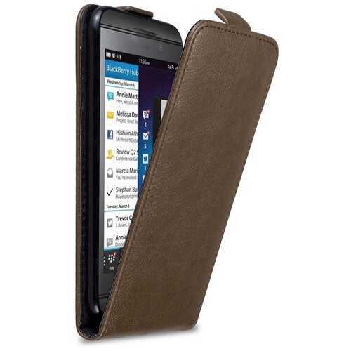 Cadorabo Ohi&scaron;je, združljivo z Blackberry Z10 v kava rjava - Za&scaron;čitni ovitek v obliki flipa z magnetnim zapiranjem, (20565880) Cene
